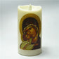 Orthodox Mother Mary and Child Jesus LED Candle