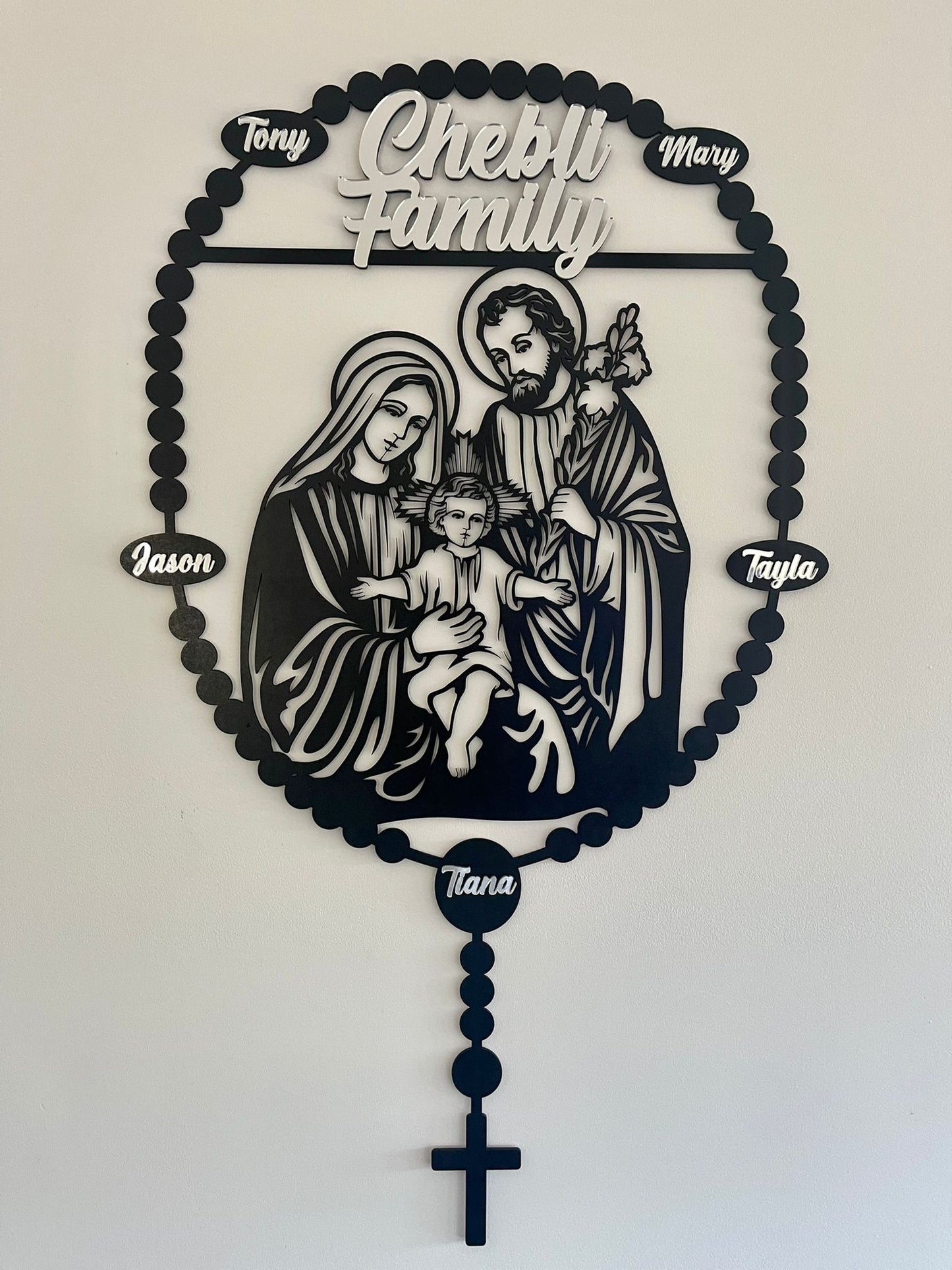 Rosary Wall Plaque - The Holy Family