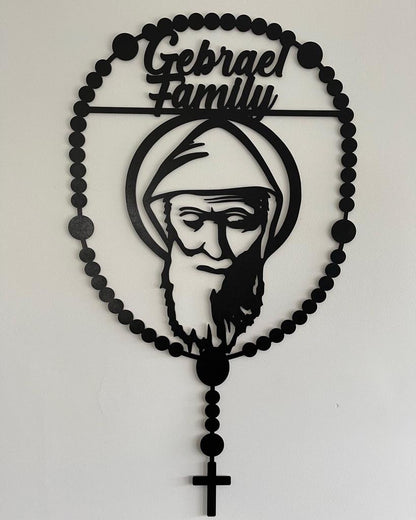 Rosary Wall Plaque - St Charbel (No Names)